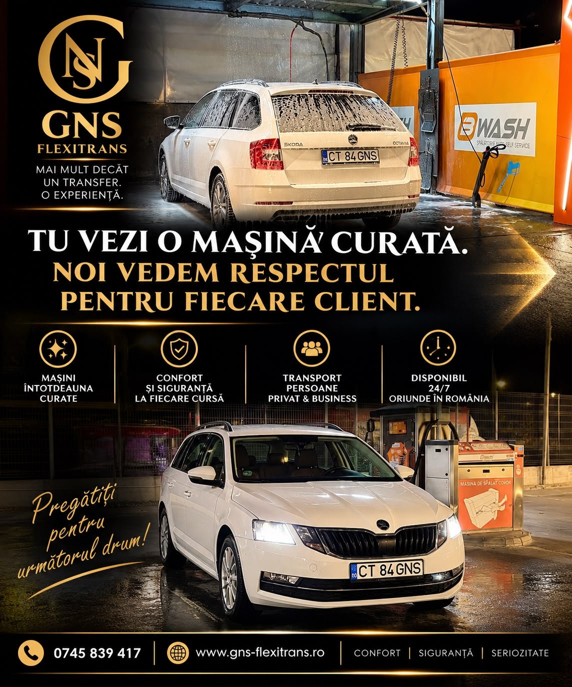 Mașina GNS FLEXITRANS pregătită pentru un nou transfer