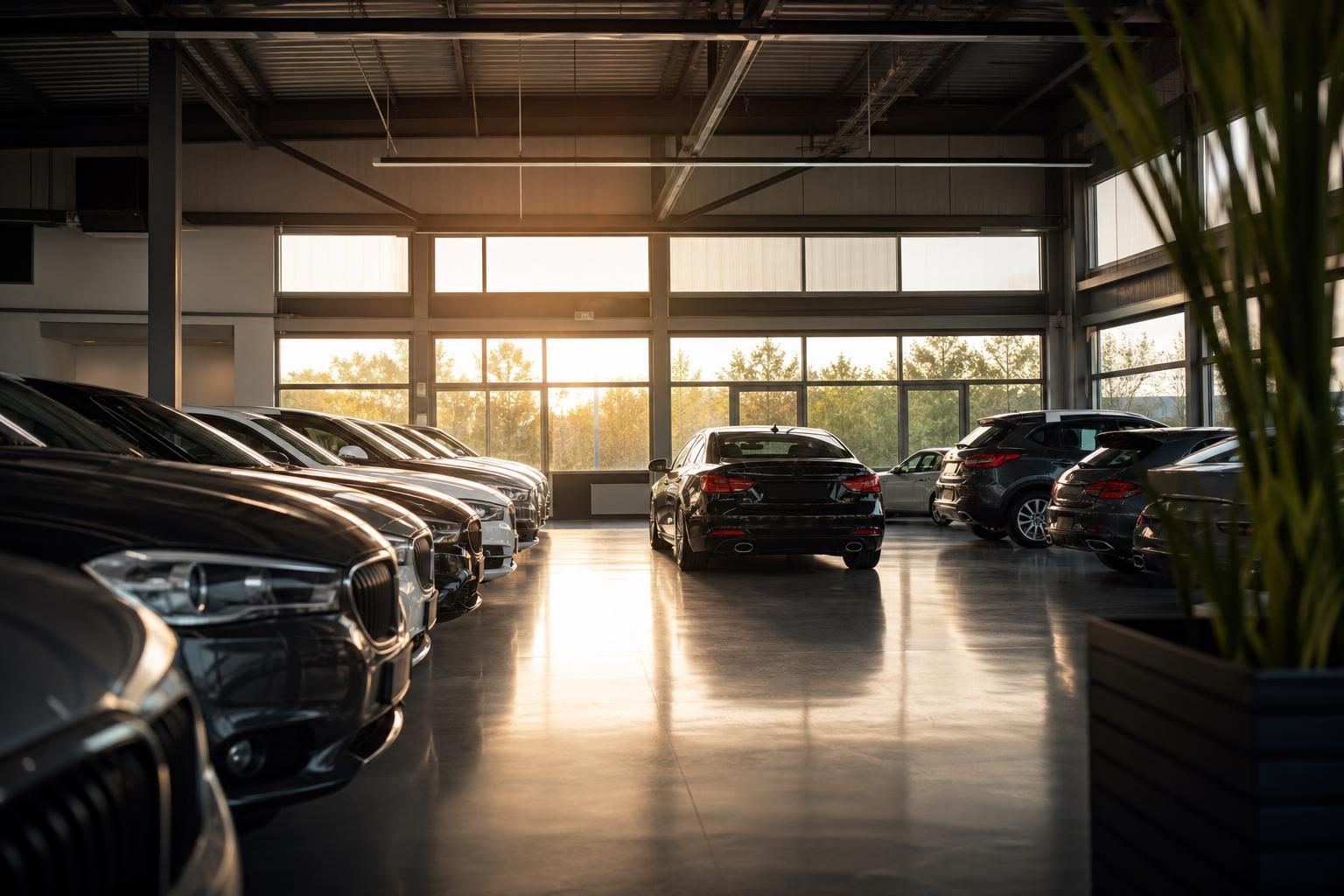 Atmosfera din parcul auto PrimeVehicle Group din Fălticeni