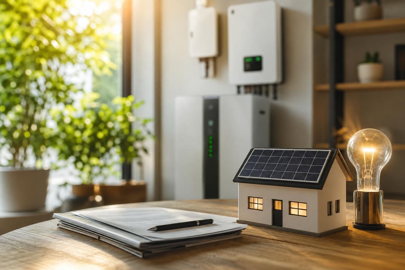 Echipa Green Watt Social la o instalare fotovoltaică, ambianță lucru pe teren